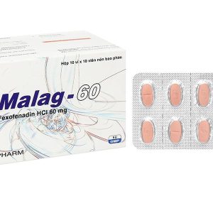 Malag-60 điều trị triệu chứng viêm mũi dị ứng theo mùa, mày đay (10 vỉ x 10 viên)