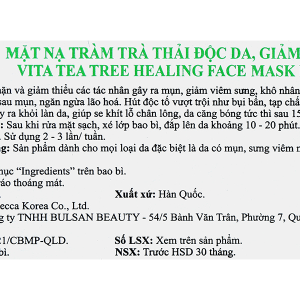 Mặt nạ BNBG Vita Tea Tree Tràm trà thải độc da, giảm mụn miếng 30ml