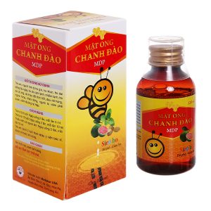 Siro Mật Ong Chanh Đào MDP hỗ trợ giảm ho, bổ phổi chai 120ml