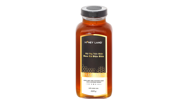 Mật ong thiên nhiên Hoa Cỏ Điện Biên Honey Land chai 520g