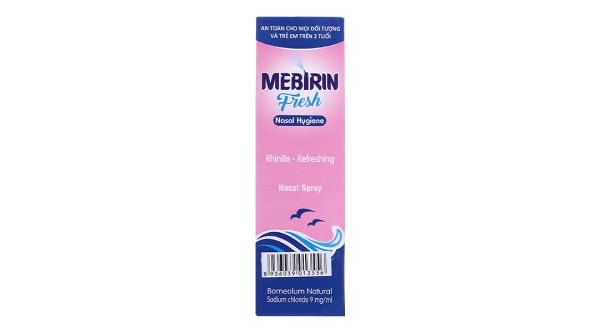 Dung dịch xịt mũi Mebirin Fresh Nasal Hygiene phòng ngừa sổ mũi, ngạt mũi cho bé chai 70ml