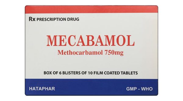 Mecabamol 750mg điều trị bệnh lý cơ xương cấp tính do co thắt cơ vân (6 vỉ x 10 viên)