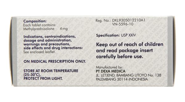 Medexa 4mg thuốc kháng viêm, ức chế miễn dịch (10 vỉ x 10 viên)