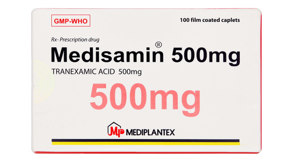 Medisamin 500mg trị và phòng ngừa chảy máu (10 vỉ x 10 viên)