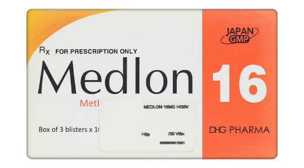 Medlon 16 điều trị rối loạn nội tiết, rối loạn thấp khớp (3 vỉ x 10 viên)