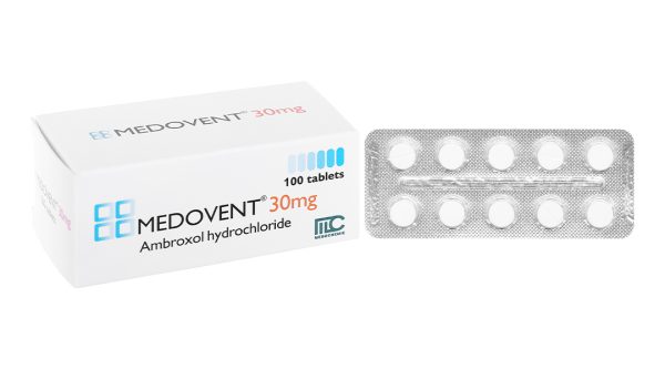 Medovent 30mg trị triệu chứng bệnh phế quản - phổi cấp và mạn tính (10 vỉ x 10 viên)