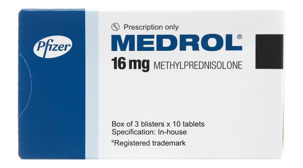 Medrol 16mg thuốc kháng viêm (3 vỉ x 10 viên)