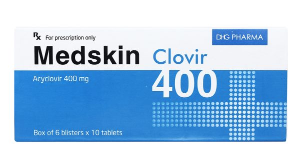 Medskin Clovir 400 phòng và trị nhiễm Herpes simplex (6 vỉ x 10 viên)