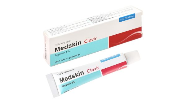 Kem bôi Medskin Clovir 5% trị nhiễm virus Herpes simplex da tuýp 5g