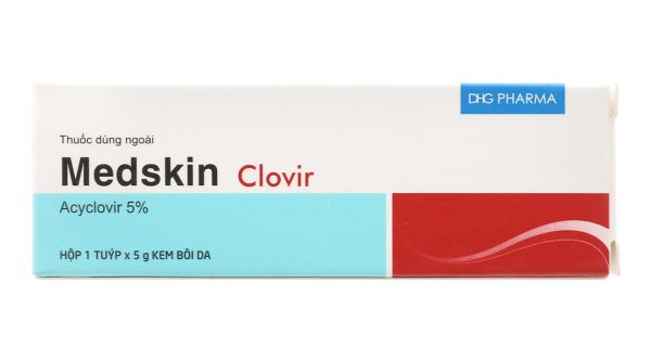 Kem bôi Medskin Clovir 5% trị nhiễm virus Herpes simplex da tuýp 5g