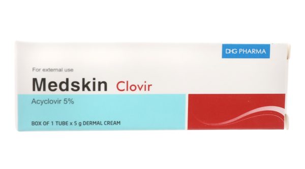 Kem bôi Medskin Clovir 5% trị nhiễm virus Herpes simplex da tuýp 5g