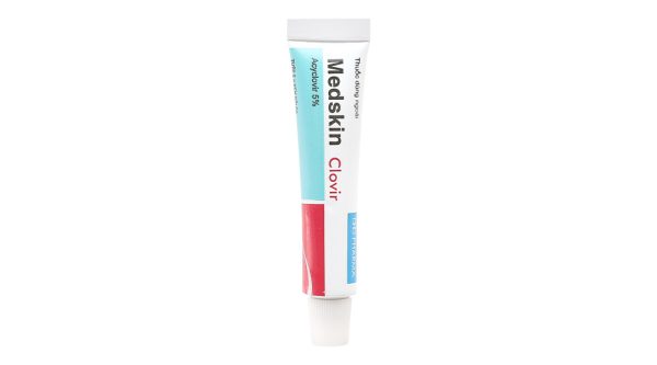 Kem bôi Medskin Clovir 5% trị nhiễm virus Herpes simplex da tuýp 5g