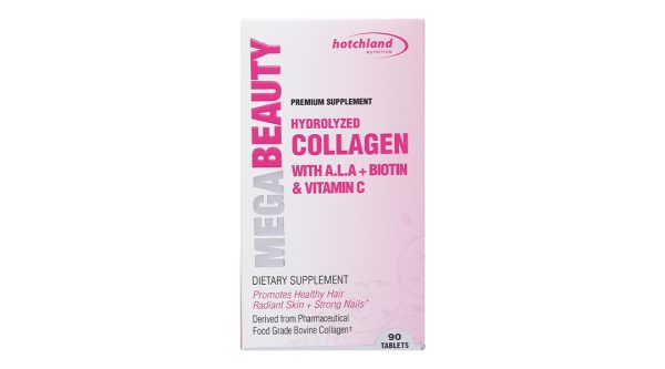 Hotchland Mega Beauty Collagen làm đẹp da, tóc, móng lọ 90 viên