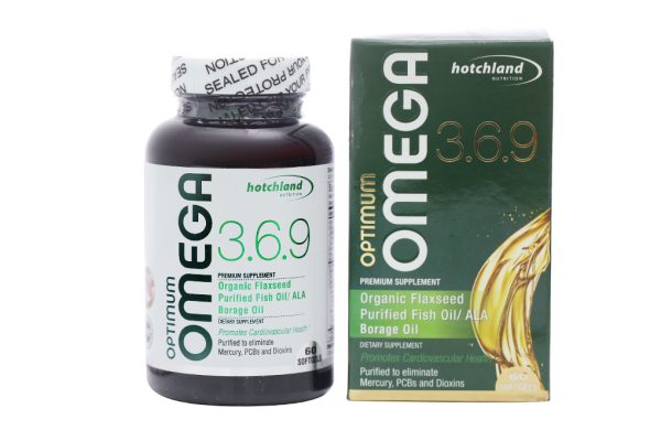 Dầu cá Hotchland Optimum Omega 3.6.9 bổ mắt, ngừa xơ vữa động mạch hộp 60 viên