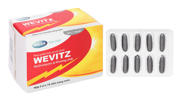 Wevitz bổ sung vitamin, tăng đề kháng hộp 50 viên