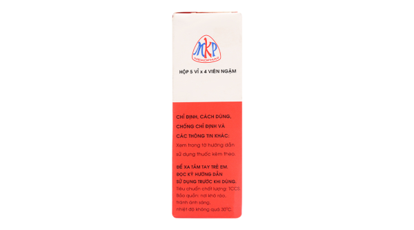 Viên ngậm Meko Coramin trị suy hô hấp, suy tuần hoàn (5 vỉ x 4 viên)