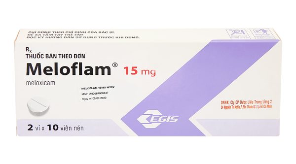 Meloflam 15mg giảm đau, kháng viêm xương khớp (2 vỉ x 10 viên)