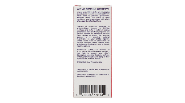 Men vi sinh BioAmicus Complete giúp bổ sung lợi khuẩn, tăng đề kháng lọ 10ml