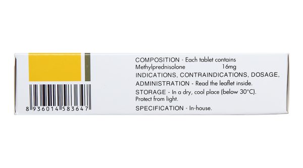 Menison 16mg thuốc kháng viêm, ức chế miễn dịch (3 vỉ x 10 viên)