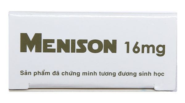 Menison 16mg thuốc kháng viêm, ức chế miễn dịch (3 vỉ x 10 viên)