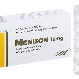 Menison 16mg thuốc kháng viêm, ức chế miễn dịch (3 vỉ x 10 viên)