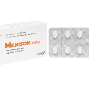 Menison 4mg trị các bệnh liên quan đến viêm khớp dạng thấp, dị ứng (3 vỉ x 10 viên)