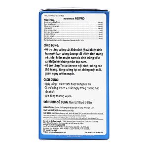 Ecogreen Men's Ginseng Alipas hỗ trợ tăng cường sức khỏe sinh lý nam chai 30 viên