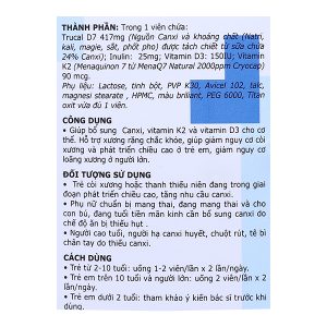 MeQuib Ost bổ sung canxi, giúp xương răng chắc khỏe 60 viên