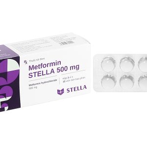 Metformin Stella 500mg trị đái tháo đường (3 vỉ x 10 viên)