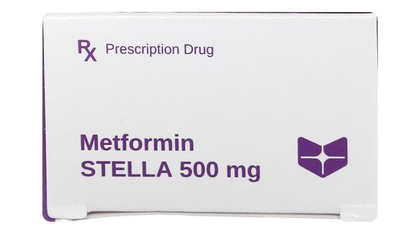Metformin Stella 500mg trị đái tháo đường (3 vỉ x 10 viên)