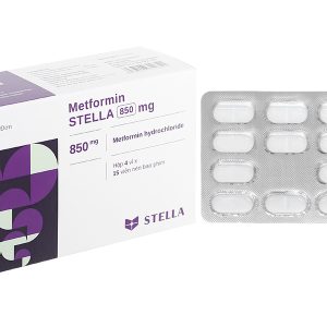 Metformin Stella 850mg trị đái tháo đường (4 vỉ x 15 viên)
