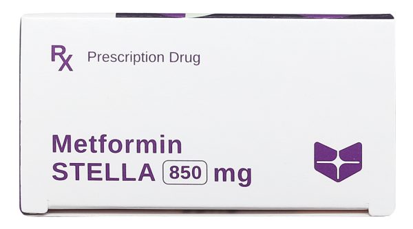 Metformin Stella 850mg trị đái tháo đường (4 vỉ x 15 viên)