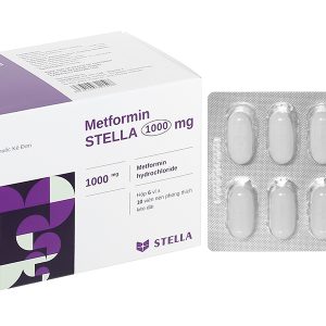 Metformin Stella 1000mg trị đái tháo đường tuýp 2 (6 vỉ x 10 viên)
