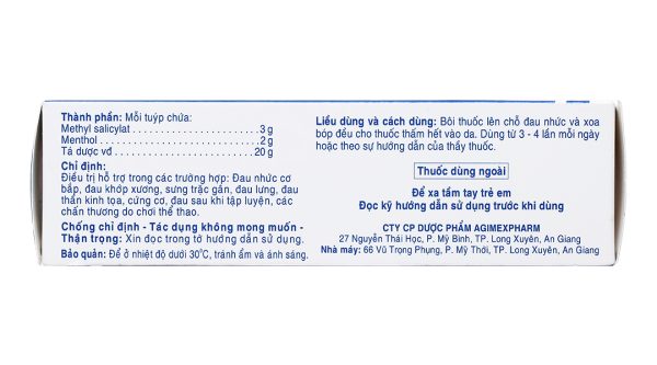 Kem bôi Methocylat giảm đau cơ, xương khớp tuýp 20g