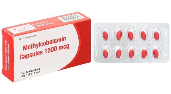 Methylcobalamin Capsules 1500mcg điều trị bệnh lý thần kinh ngoại biên (3 vỉ x 10 viên)