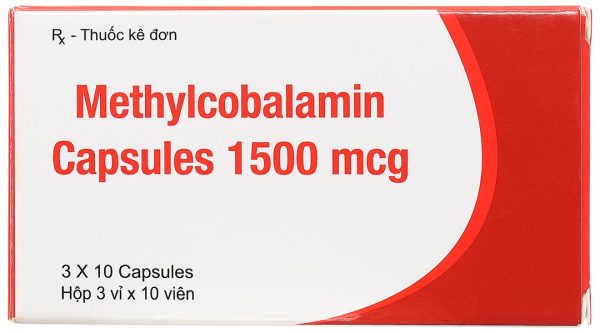 Methylcobalamin Capsules 1500mcg điều trị bệnh lý thần kinh ngoại biên (3 vỉ x 10 viên)