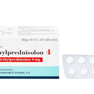 Methylprednisolon 4 Khapharco chống viêm, ức chế miễn dịch (10 vỉ x 10 viên)