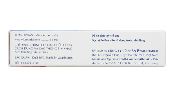 Methylprednisolone STADA 16mg kháng viêm, ức chế miễn dịch (3 vỉ x 10 viên)