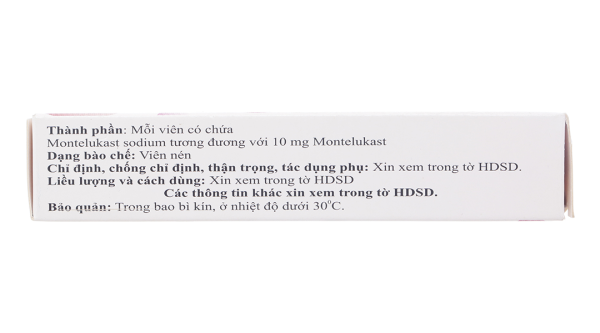 Mexams 10 trị hen suyễn (3 vỉ x 10 viên)