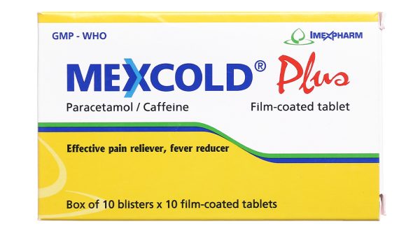 Mexcold Plus giảm đau, hạ sốt (10 vỉ x 10 viên)