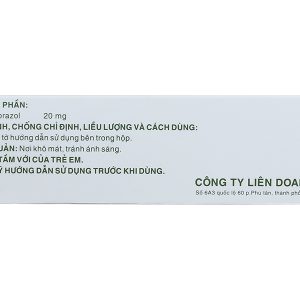 Meyerazol 20mg trị trào ngược dạ dày, thực quản, loét dạ dày-tá tràng (3 vỉ x 10 viên)