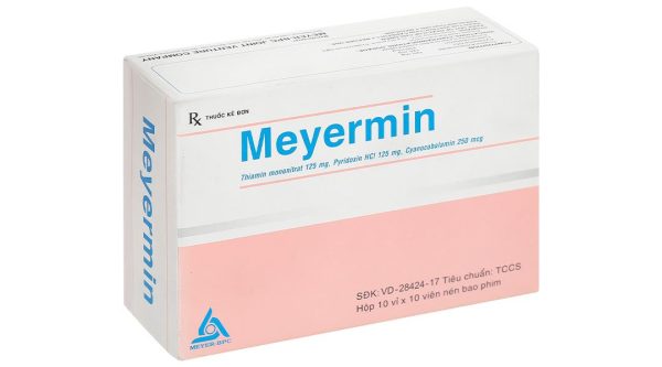 Meyermin dự phòng và trị thiếu vitamin nhóm B do dinh dưỡng, do thuốc (10 vỉ x 10 viên)