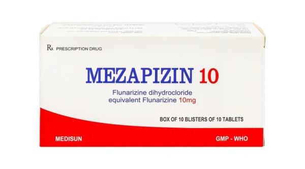 Mezapizin 10 dự phòng đau nửa đầu, trị triệu chứng rối loạn tiền đình (10 vỉ x 10 viên)