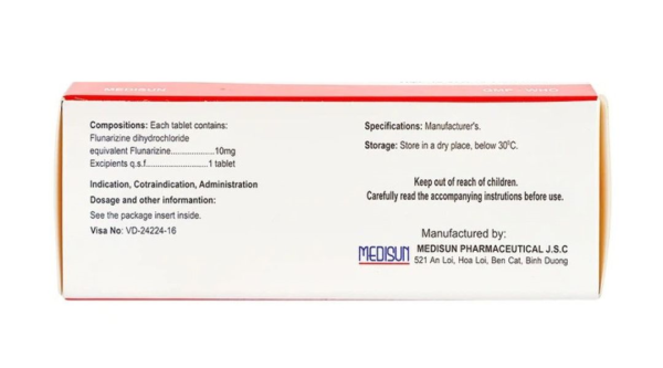 Mezapizin 10 dự phòng đau nửa đầu, trị triệu chứng rối loạn tiền đình (10 vỉ x 10 viên)
