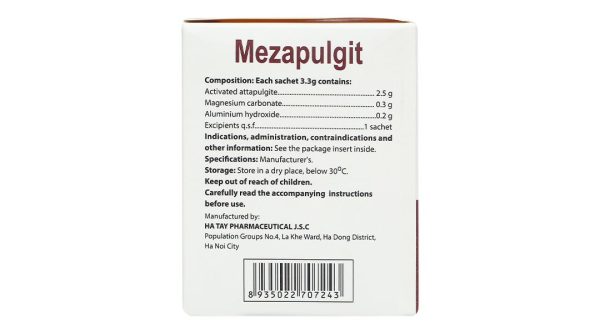 Thuốc bột Mezapulgit trị triệu chứng đau do bệnh thực quản - tá tràng (30 gói x 3.3g)