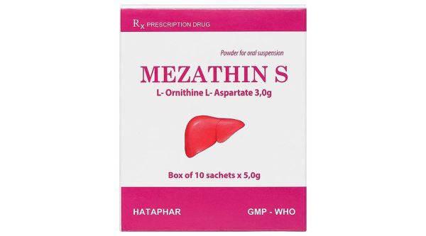 Bột pha hỗn dịch uống Mezathin S 3g tăng giải độc Amoniac ở gan (10 gói x 5g)