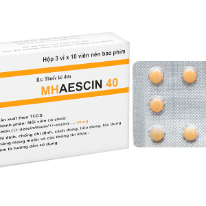 MHAescin 40 trị giãn tĩnh mạch, chống phù nề (3 vỉ x 10 viên)