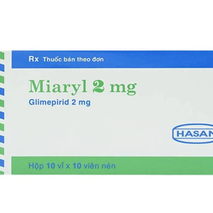 Miaryl 2mg điều trị tiểu đường type 2 (10 vỉ x 10 viên)