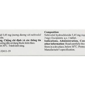 Mibelet 5mg điều trị tăng huyết áp vô căn, suy tim (3 vỉ x 14 viên)