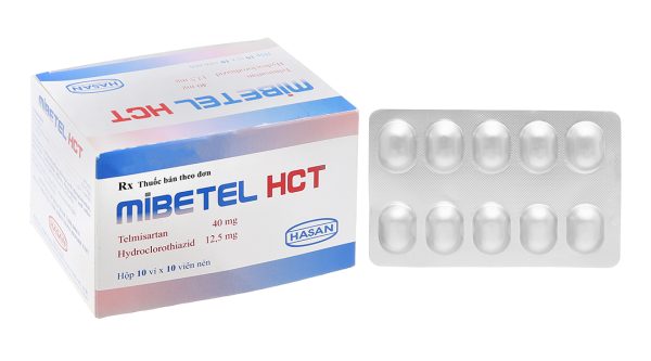 Mibetel HCT 40mg/12.5mg trị tăng huyết áp (10 vỉ x 10 viên)